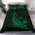 Hawaiian Map Whale Polynesian Bedding Set - Green - Polynesian Pride