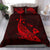 Hawaiian Map Whale Polynesian Bedding Set - Red - Polynesian Pride