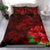 Hawaiian Hibiscus Whale Turtle Dance Polynesian Bedding Set - Red - Polynesian Pride