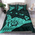 Hawaiian Shaka Aloha Map Polynesian Bedding Set Turquoise - Polynesian Pride