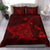 Hawaiian Map Kanaka Manta Ray Polynesian Bedding Set Red - Polynesian Pride