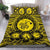 Hawaiian Map Honu Hibiscus Tropic Yellow Polynesian Bedding Set - Polynesian Pride