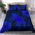 Hawaiian Map Whale Swim Hibiscus Polynesian Bedding Set - Blue - Polynesian Pride