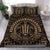 Hawaiian Kakau Honu Arc Gold Polynesian Bedding Set - Polynesian Pride