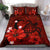 Hawaiian Map Big Turtle Hibiscus Plumeria Tribal Polynesian Bedding Set - Red - Polynesian Pride