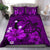 Hawaiian Map Big Turtle Hibiscus Plumeria Tribal Polynesian Bedding Set - Purple - Polynesian Pride