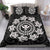 Hawaiian Map Kanaka Turtles Circle Style White Polynesian Bedding Set - Polynesian Pride