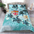 Polynesian Duvet Cover Set - Fiji Bedding Set Blue Turtle Hibiscus No - Polynesian Pride