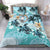 Polynesian Duvet Cover Set - Northern Mariana Islands Bedding Set Blue Turtle Hibiscus - Polynesian Pride