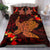 Hawaiian Hibiscus Plumeria Red Big Turtle Polynesian Bedding Set - Polynesian Pride