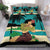 Hawaiian Sea Hula Girl Plumeria Coconut Tree Polynesian Bedding Set - Polynesian Pride