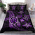 Hawaiian Map Art Turtle Kanaka Hibiscus Plumeria Violet Polynesian Bedding Set - Polynesian Pride