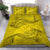 Hawaiian Map Kanaka Hammerhead Shark Polynesian Bedding Set Yellow - Polynesian Pride