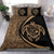 Hawaiian Map Turtle Polynesian Bedding Set - Gold - Circle Style - Polynesian Pride