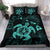 Hawaiian Map Kanaka Hibiscus Turtle Turquoise Polynesian Bedding Set - Polynesian Pride