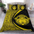 Hawaiian Madame Pele Kanaka Plumeria Polynesian Bedding Set Circle Style Yellow - Polynesian Pride