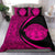 Hawaiian Madame Pele Plumeria Polynesian Bedding Set Circle Style Pink - Polynesian Pride