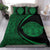 Hawaiian Madame Pele Plumeria Polynesian Bedding Set Circle Style Green - Polynesian Pride