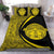 Hawaiian Madame Pele Plumeria Polynesian Bedding Set Circle Style Yellow - Polynesian Pride