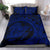 Hawaiian Map Kanaka Honu Hibiscus Blue Globular Polynesian Bedding Set - Polynesian Pride