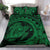 Hawaiian Map Kanaka Honu Hibiscus Green Globular Polynesian Bedding Set - Polynesian Pride