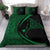 Hawaiian Map Manta Ray Polynesian Bedding Set - Green - Circle Style - Polynesian Pride