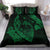 Hawaiian Fish Hook Hibiscus Banzai Surfing Polynesian Bedding Set Green - Polynesian Pride