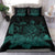 Hawaiian Map Turtle Hibiscus Polynesian Bedding Set - Turquoise - Polynesian Pride