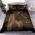 Hawaiian Map Heart Hula Girl Hibiscus Polynesian Bedding Set - Gold - Polynesian Pride