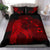 Hawaiian Map Heart Hula Girl Hibiscus Polynesian Bedding Set - Red - Polynesian Pride