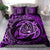 Hawaiian Map Turtle Polynesian Bedding Set Circle Purple - Polynesian Pride