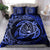 Hawaiian Map Turtle Polynesian Bedding Set Circle Blue - Polynesian Pride