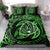 Hawaiian Map Turtle Polynesian Bedding Set Circle Green - Polynesian Pride