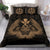 Hawaiian Map Owl Kanaka Bedding Set - Pueo Aumakua - Gold - Polynesian Pride