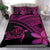 Hawaiian Turtle Kakau Plumeria Polynesian Bedding Set Pink - Polynesian Pride