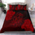 Hawaiian Hibiscus Dolphin Manta Ray Turtle Polynesian Bedding Set Waves Red - Polynesian Pride