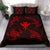 Polynesian Turtle Hammerhead Shark Ray Kanaka Hawaii Bedding Set Circle Red - Polynesian Pride