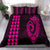 Hawaiian Kakau Fish Hook Polynesian Bedding Set - Pink - Polynesian Pride