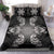 Hawaiian Turtles Tribal Mask Polynesian Bedding Set White - Polynesian Pride