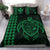 Hawaiian Map Kakau Turtle Kanaka Polynesian Bedding Set - Green - Polynesian Pride