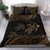 Polynesian Bedding Set - Hawaii Duvet Cover Set Gold Sea Turtle Art - Polynesian Pride