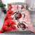 Polynesian Duvet Cover Set - Wallis And Futuna Bedding Set Polynesia Turtle Hibiscus Red - Polynesian Pride