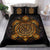 Polynesian Sea Turtle Gold Duvet Cover Set - Maori Style - Polynesian Pride