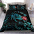 Hawaiian Map Turtle Hibiscus Ohana Honu Paua Shell Bedding Set - Polynesian Pride