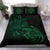 Hawaiian Map Turtle Hibiscus Divise Green Polynesian Bedding Set - Polynesian Pride