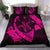 Hawaiian Map Hibiscus Turtle Fish Hook Polynesian Bedding Set Pink - Polynesian Pride