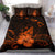 Hawaiian Map Heart Turtle Tattoo Hibiscus Polynesian Bedding Set - Orange - Polynesian Pride