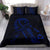 Hawaiian Map Heart Ribbon Cancer Hibiscus Polynesian Bedding Set - Blue - Polynesian Pride