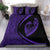 Hawaiian Surfing Waves Fish Hook Polynesian Bedding Set - Circle Style Purple - Polynesian Pride