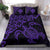 Hawaiian Map Turtle Hibiscus Kanaka Polynesian Bedding Set - Purple - Polynesian Pride